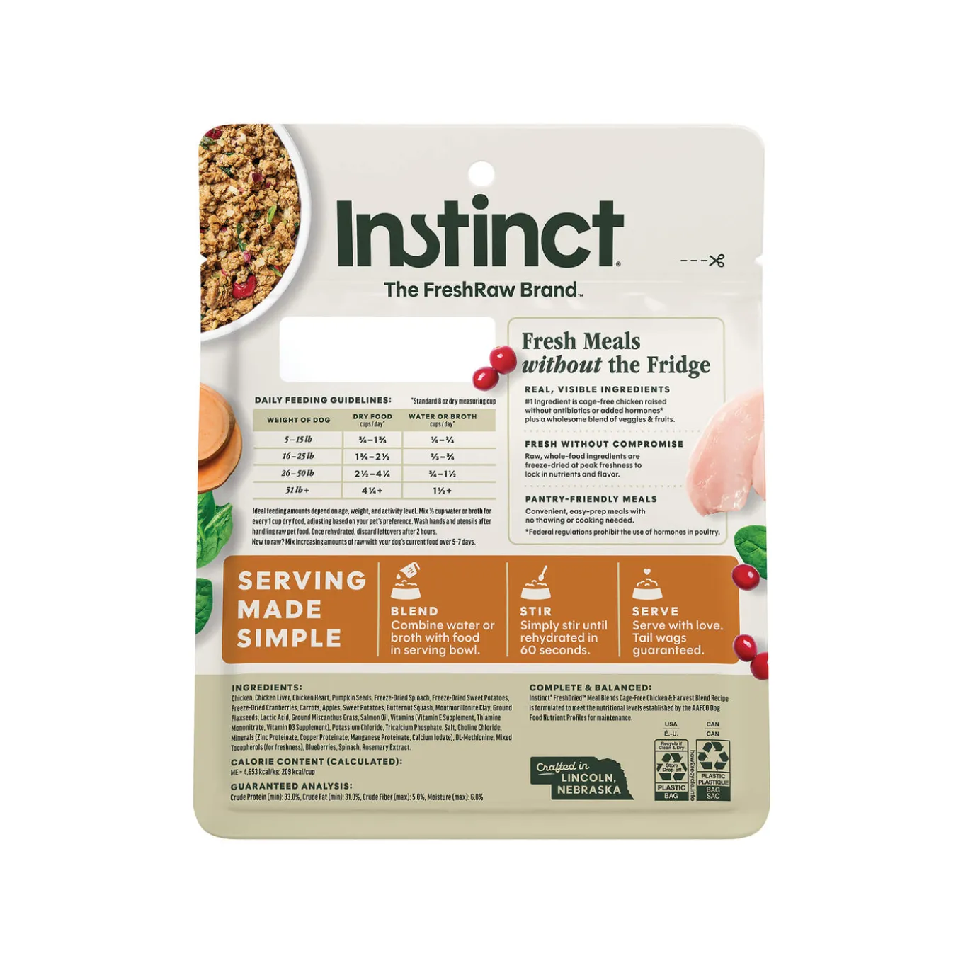 Instinct FreshDried Meal Blends Freeze Dried Raw Dog Food