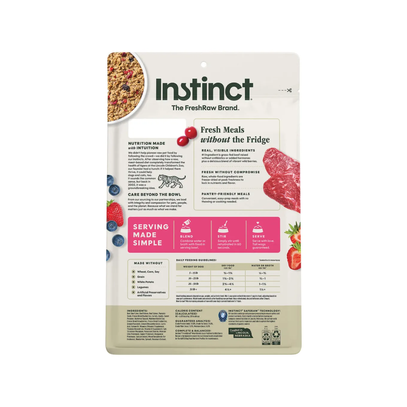 Instinct FreshDried Meal Blends Freeze Dried Raw Dog Food