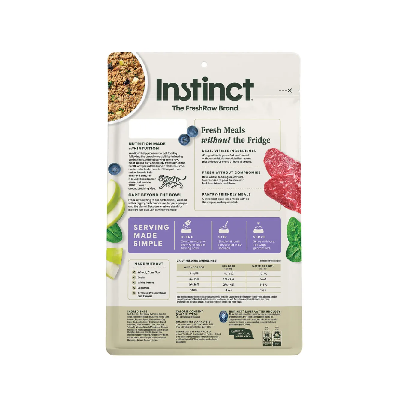 Instinct FreshDried Meal Blends Freeze Dried Raw Dog Food
