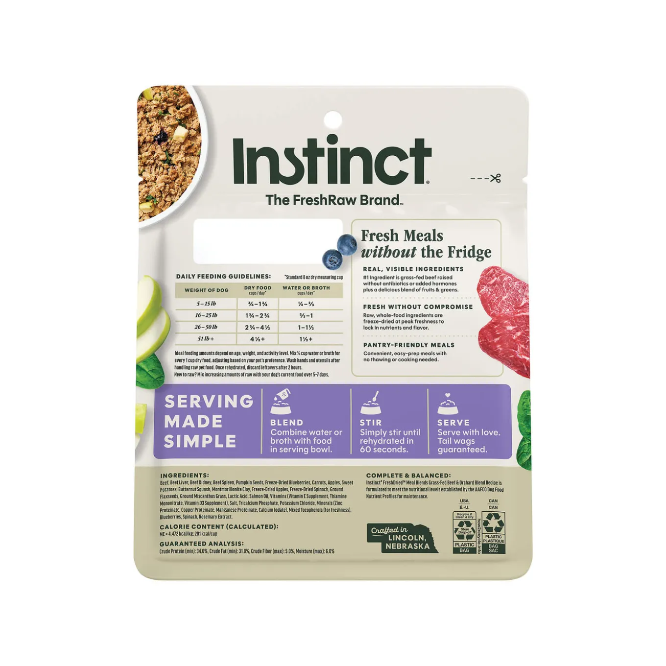 Instinct FreshDried Meal Blends Freeze Dried Raw Dog Food