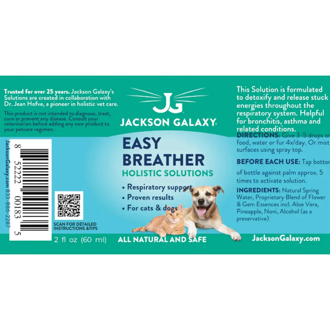 Jackson Galaxy Easy Breather for Cats & Dogs