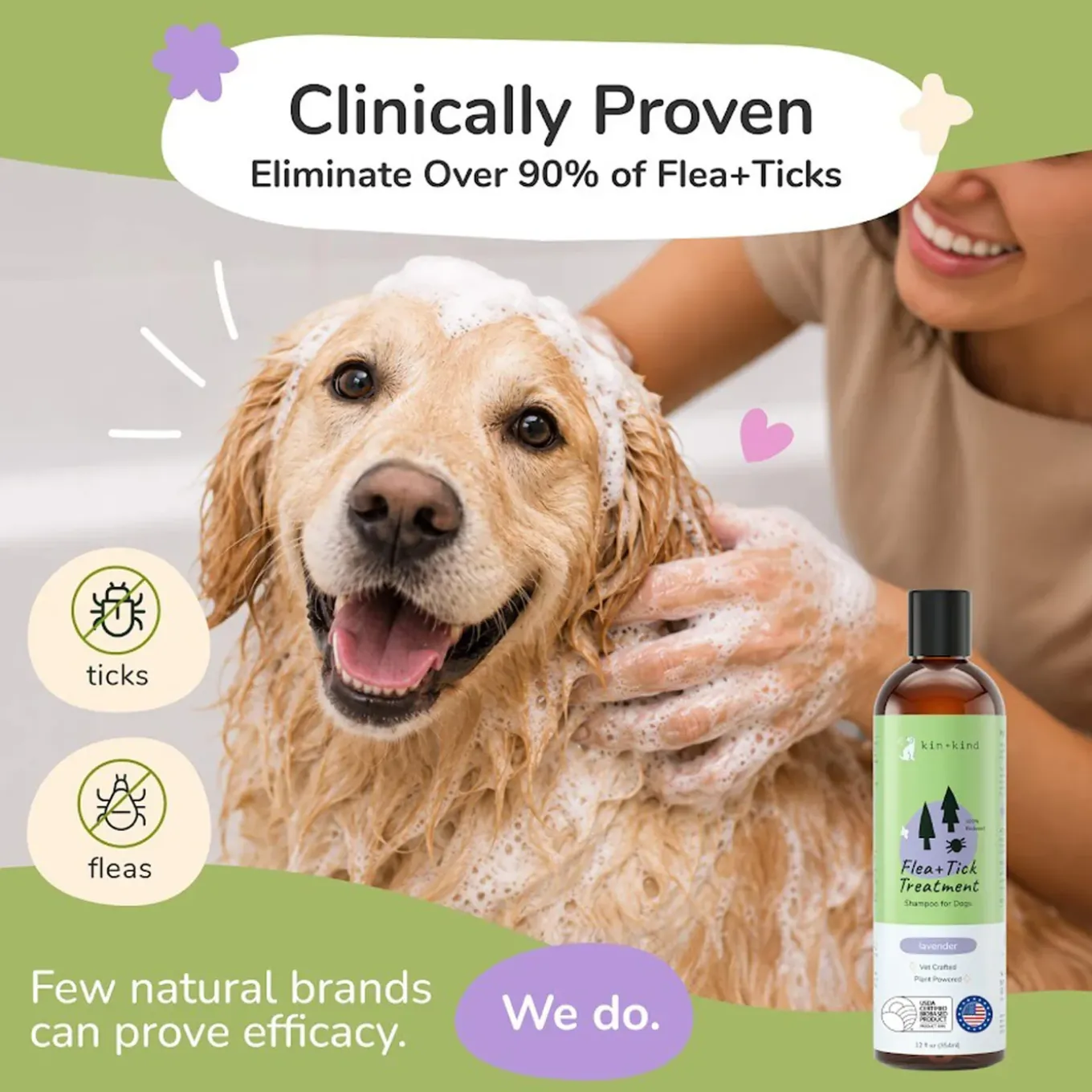 Kin + Kind Flea & Tick Shampoo for Dogs