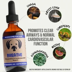 MycoDog Breathe Liquid Respiratory & Cardiovascular Supplement for Dogs