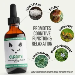 MycoDog Clarity Liquid Cognitive Support Supplement for Cats