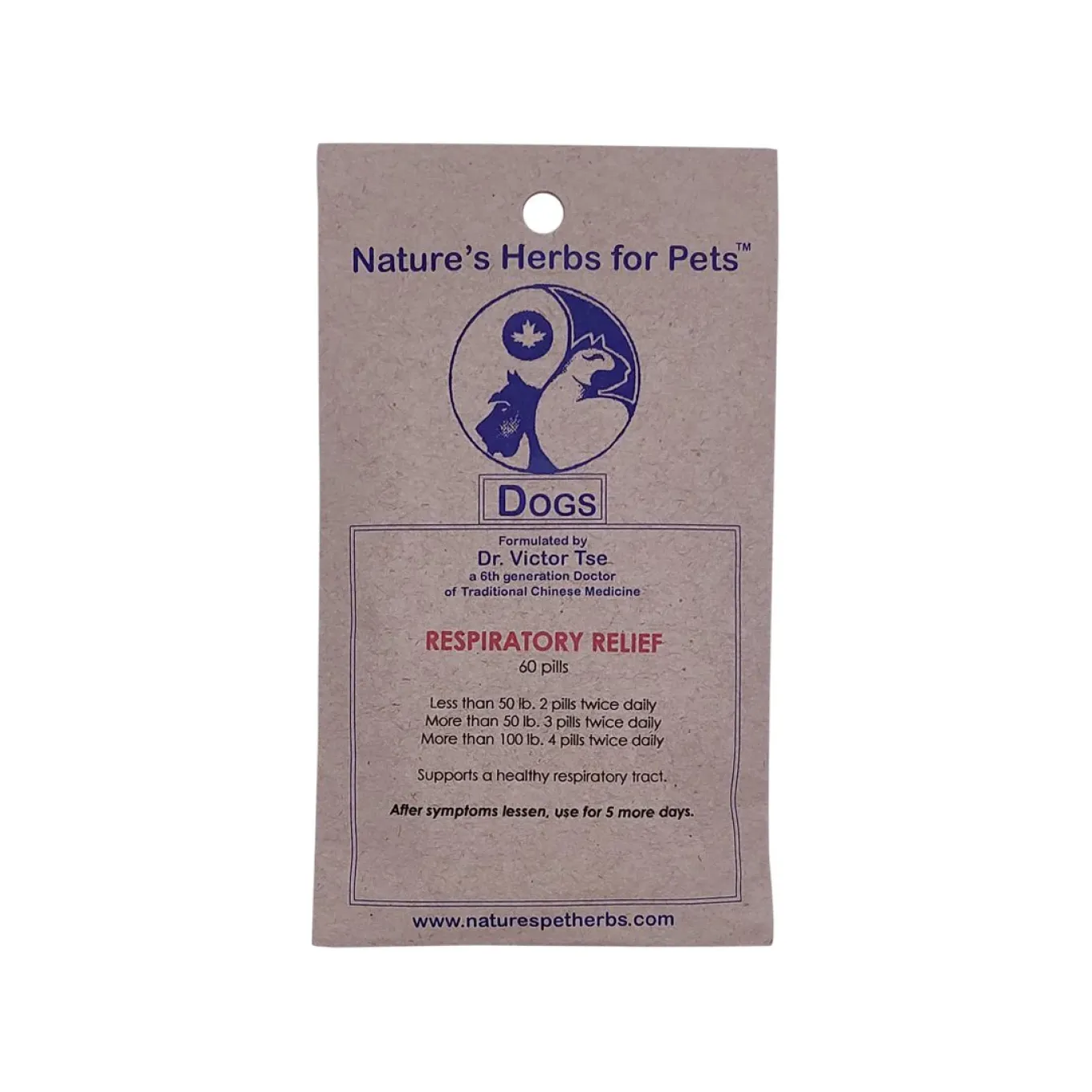 Nature's Herbs for Pets Respiratory Relief for Dogs and Cats