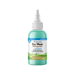 NaturVet Baby Powder Scented Ear Wash Plus Tea Tree Oil for Dogs & Cats