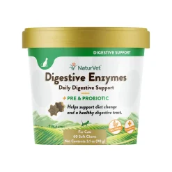 NaturVet Digestive Enzymes Pre & Probiotic for Cats
