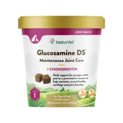 NaturVet Glucosamine DS Maintenance Joint Care Supplement for Dogs & Cats