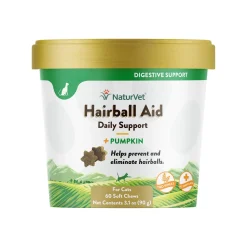 NaturVet Hairball Aid Plus Pumpkin for Cats