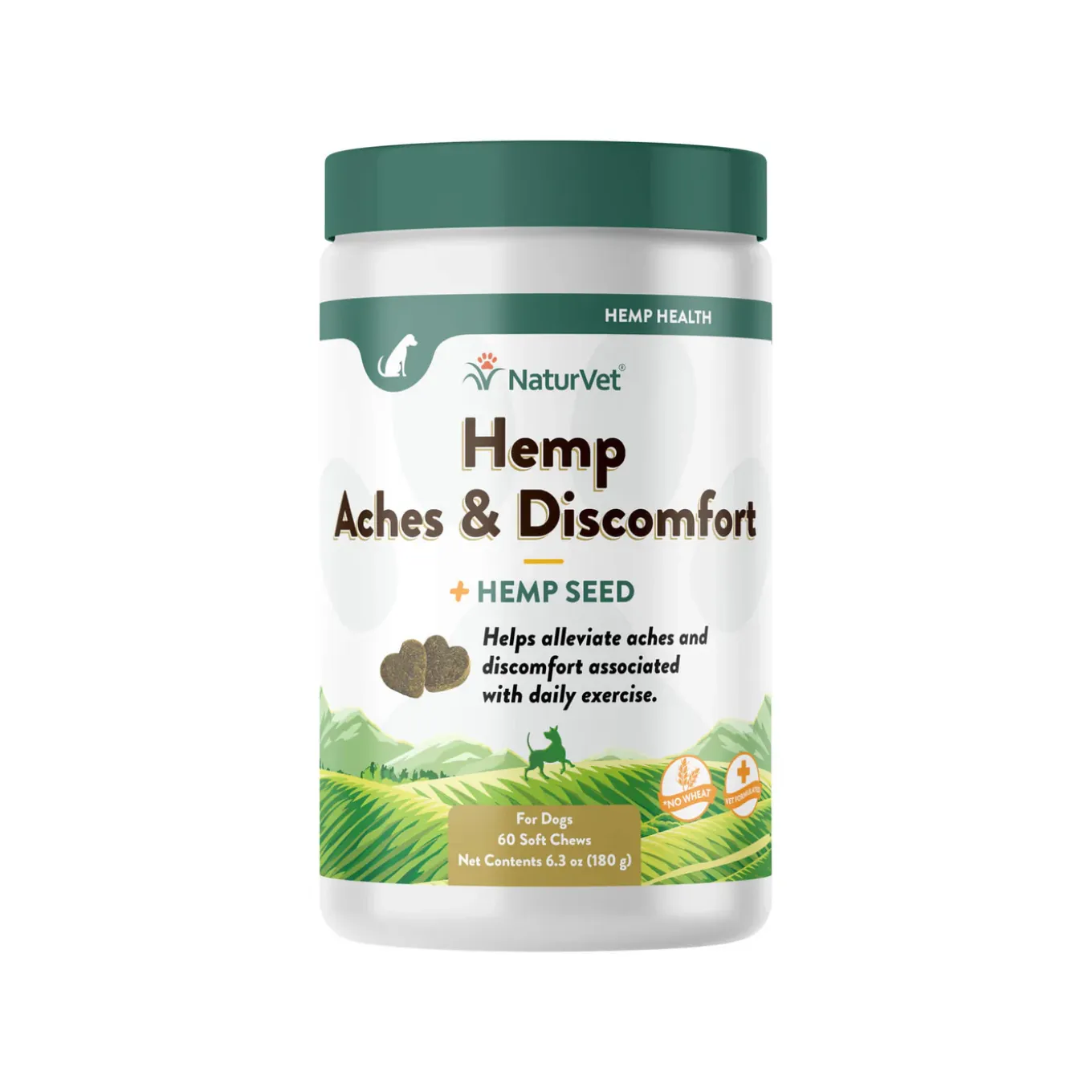 NaturVet Hemp Aches & Discomfort Soft Chews for Dogs