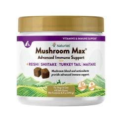 NaturVet Mushroom Max Advanced Immune Support Soft Chews for Dogs & Cats