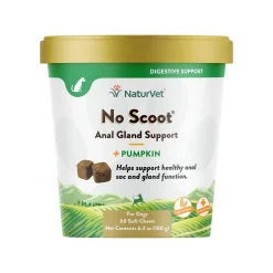 NaturVet No Scoot Anal Gland Support Plus Pumpkin for Dogs
