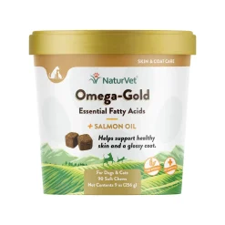 NaturVet Omega-Gold Essentail Fatty Acids Supplement for Dogs & Cats