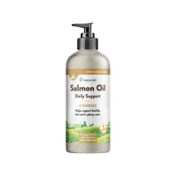 NaturVet Salmon Oil Daily Skin & Coat Support Plus Omegas for Dogs & Cats