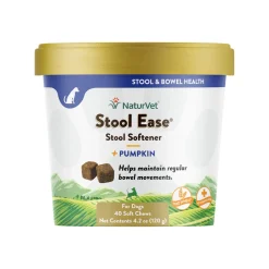 NaturVet Stool Ease Stool Softener Plus Pumpkin Soft Chews for Dogs