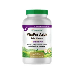 NaturVet VitaPet Adult Daily Vitamins Plus Breath Aid for Dogs
