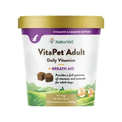 NaturVet VitaPet Adult Daily Vitamins Plus Breath Aid for Dogs