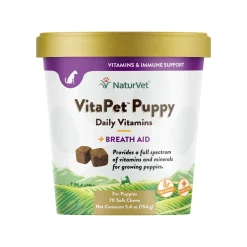 NaturVet VitaPet Puppy Daily Vitamins Plus Breath Aid for Puppies