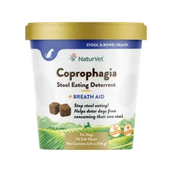 NaturVet Coprophagia Stool Eating Deterrent & Breath Aid for Dogs