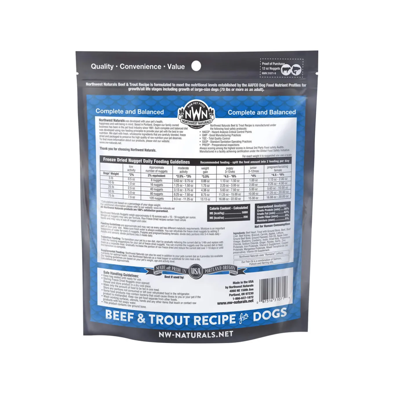 Northwest Naturals Freeze Dried Raw Diet Dog Food