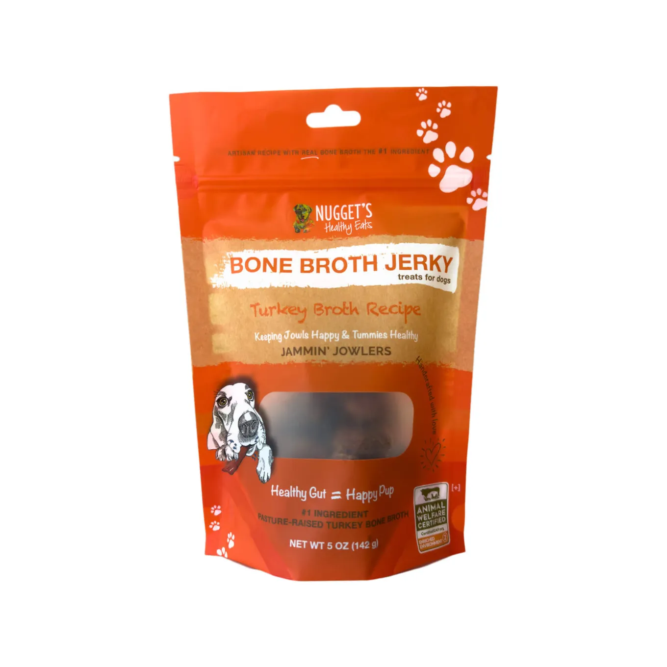 Nuggets Healthy Eats Jammin Jowlers Bone Broth Jerky Dog Treats