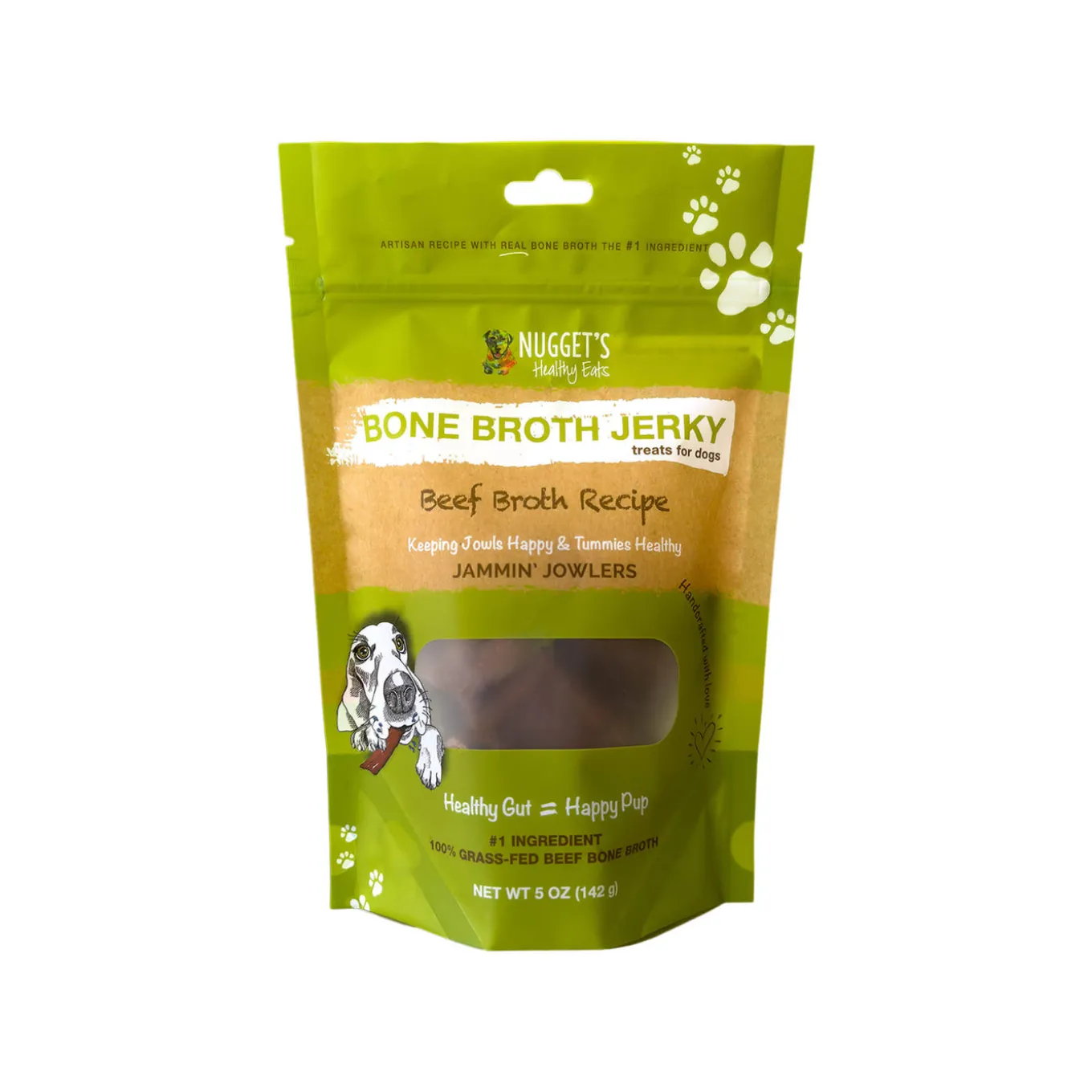 Nuggets Healthy Eats Jammin Jowlers Bone Broth Jerky Dog Treats