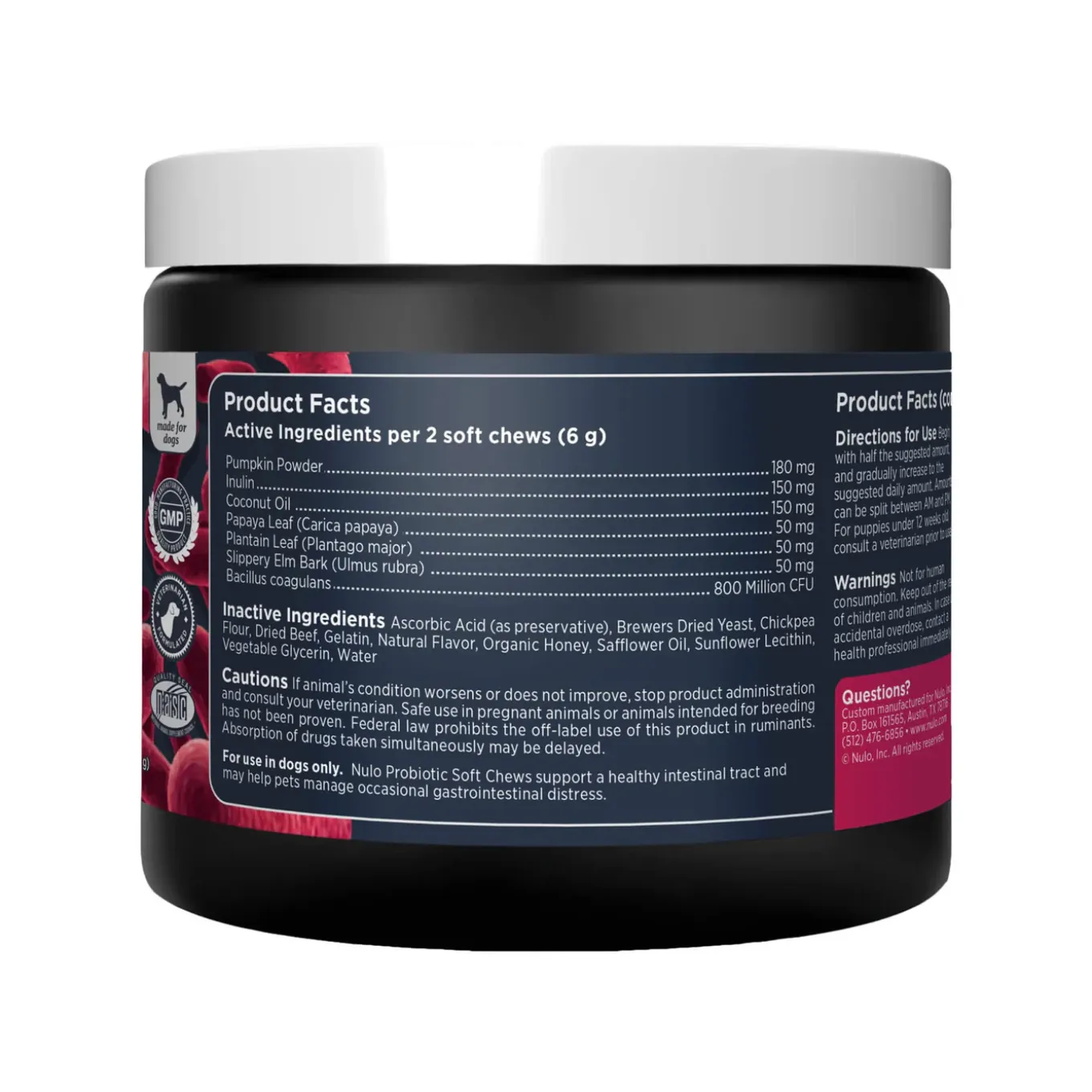 Nulo Functional Probiotic Soft Chew Supplements for Dogs