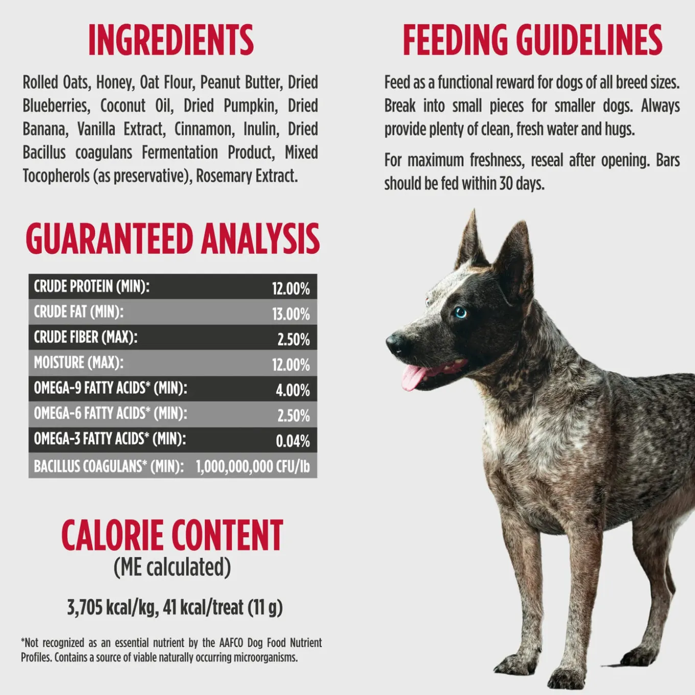 Nulo Functional Granola Bar Digestion Gut Health Dog Treats