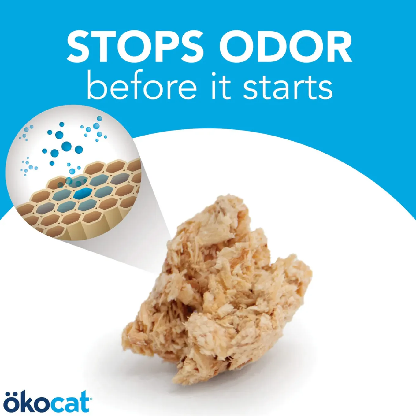 OKOcat Natural Wood Clumping Cat Litter