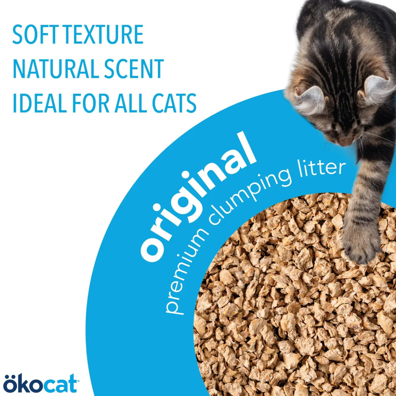 OKOcat Natural Wood Clumping Cat Litter