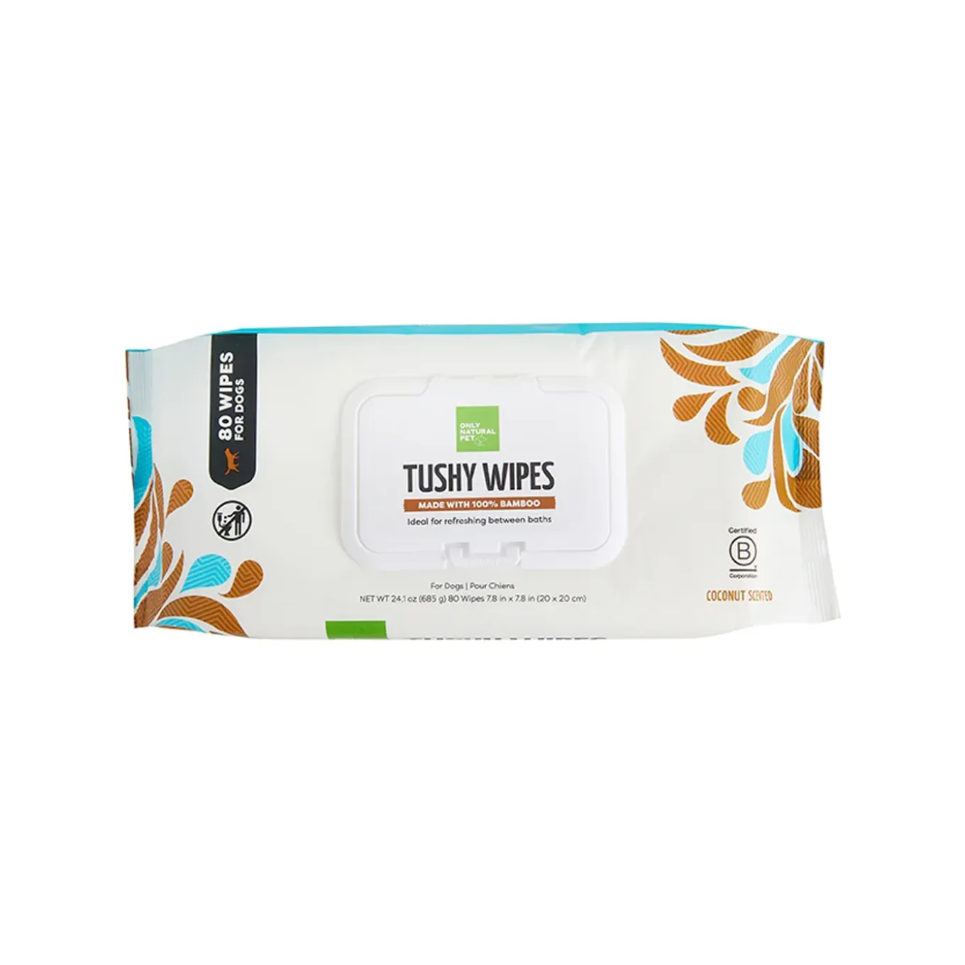 Only Natural Pet Bamboo Tushy Wipes for Dogs
