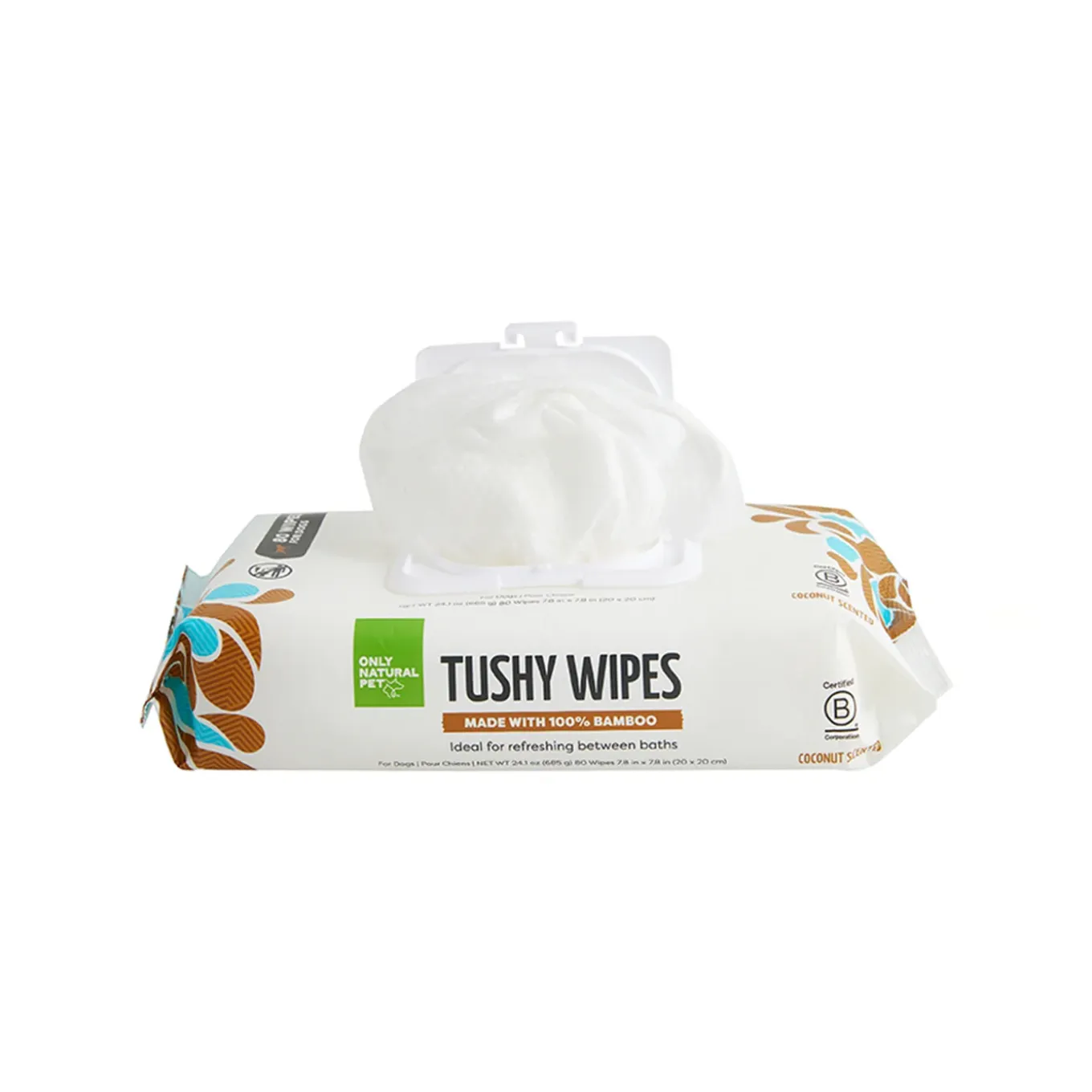 Only Natural Pet Bamboo Tushy Wipes for Dogs