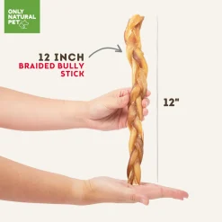 Only Natural Pet Braided Bully Sticks for Dogs
