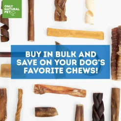 Only Natural Pet Braided Bully Sticks for Dogs