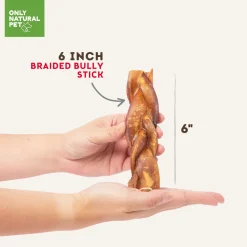 Only Natural Pet Braided Bully Sticks for Dogs