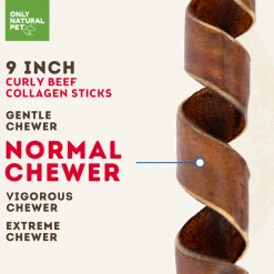 Only Natural Pet Curly Beef Collagen Stick for Dogs