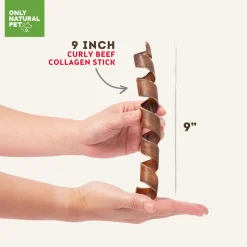 Only Natural Pet Curly Beef Collagen Stick for Dogs
