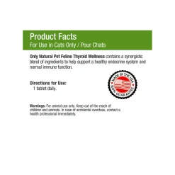 Only Natural Pet Feline Thyroid Wellness Support Supplement for Cats