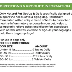 Only Natural Pet Get Up & Go Joint Support Supplement Chewable Tablets for Dogs