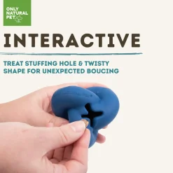 Only Natural Pet Natural Rubber Boredom Buster Treat Stuffer Dog Toys