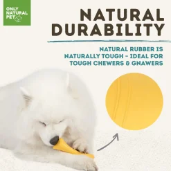 Only Natural Pet Natural Rubber Boredom Buster Treat Stuffer Dog Toys