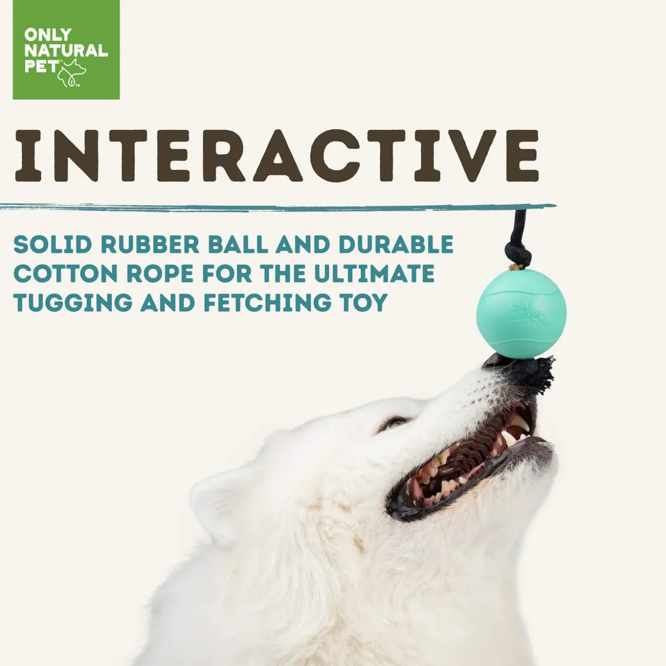 Only Natural Pet Natural Rubber Bond Building Fetch and Tug Dog Toys