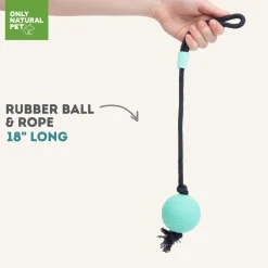 Only Natural Pet Natural Rubber Bond Building Fetch and Tug Dog Toys