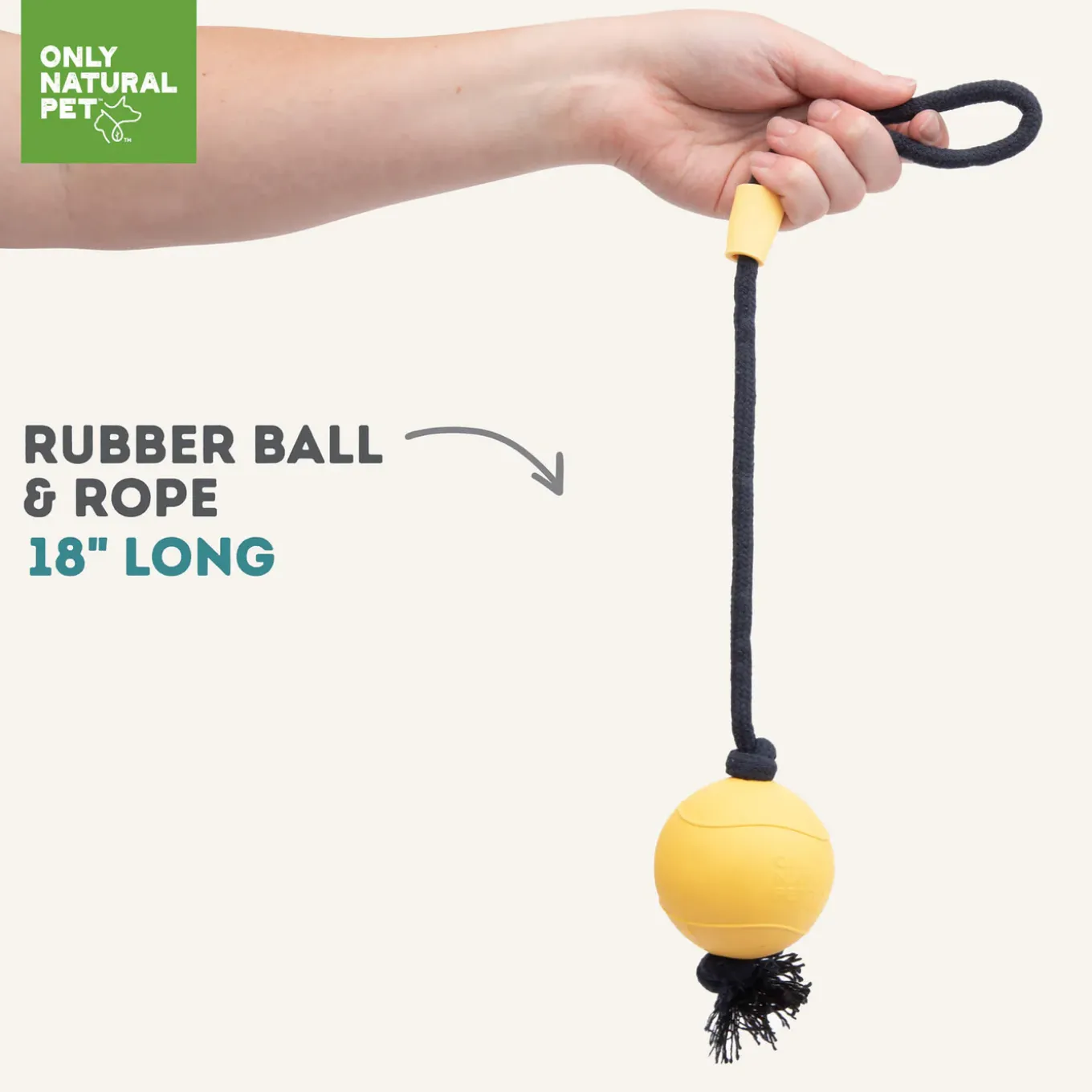 Only Natural Pet Natural Rubber Bond Building Fetch and Tug Dog Toys