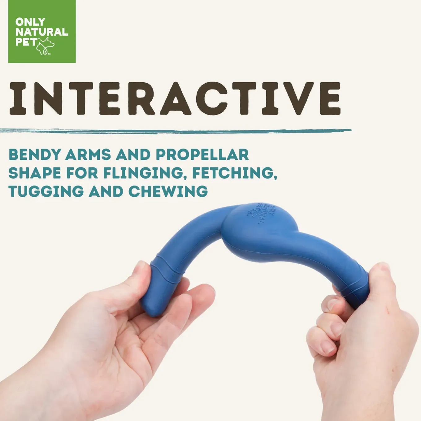 Only Natural Pet Natural Rubber Bond Building Fetch and Tug Dog Toys