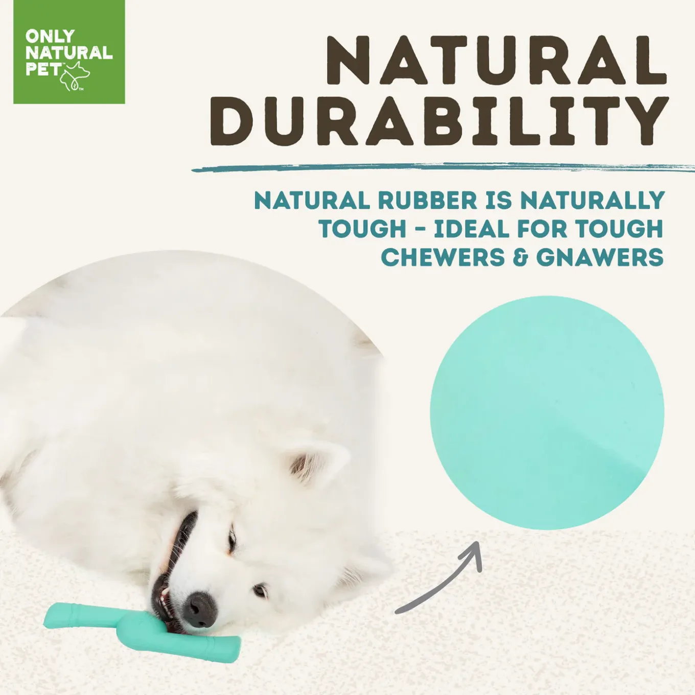 Only Natural Pet Natural Rubber Bond Building Fetch and Tug Dog Toys
