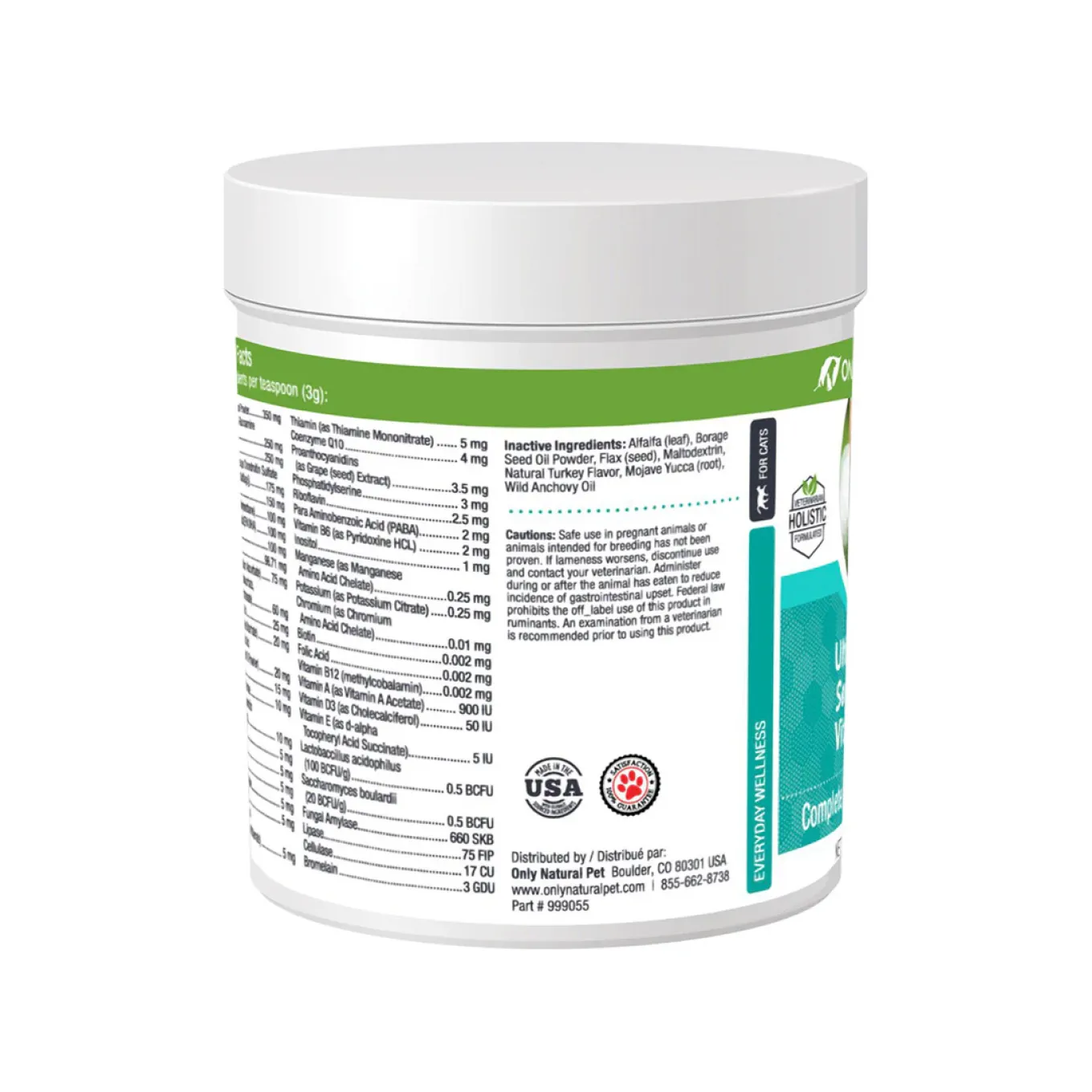 Only Natural Pet Ultimate Daily Senior Feline Vitamin Powder