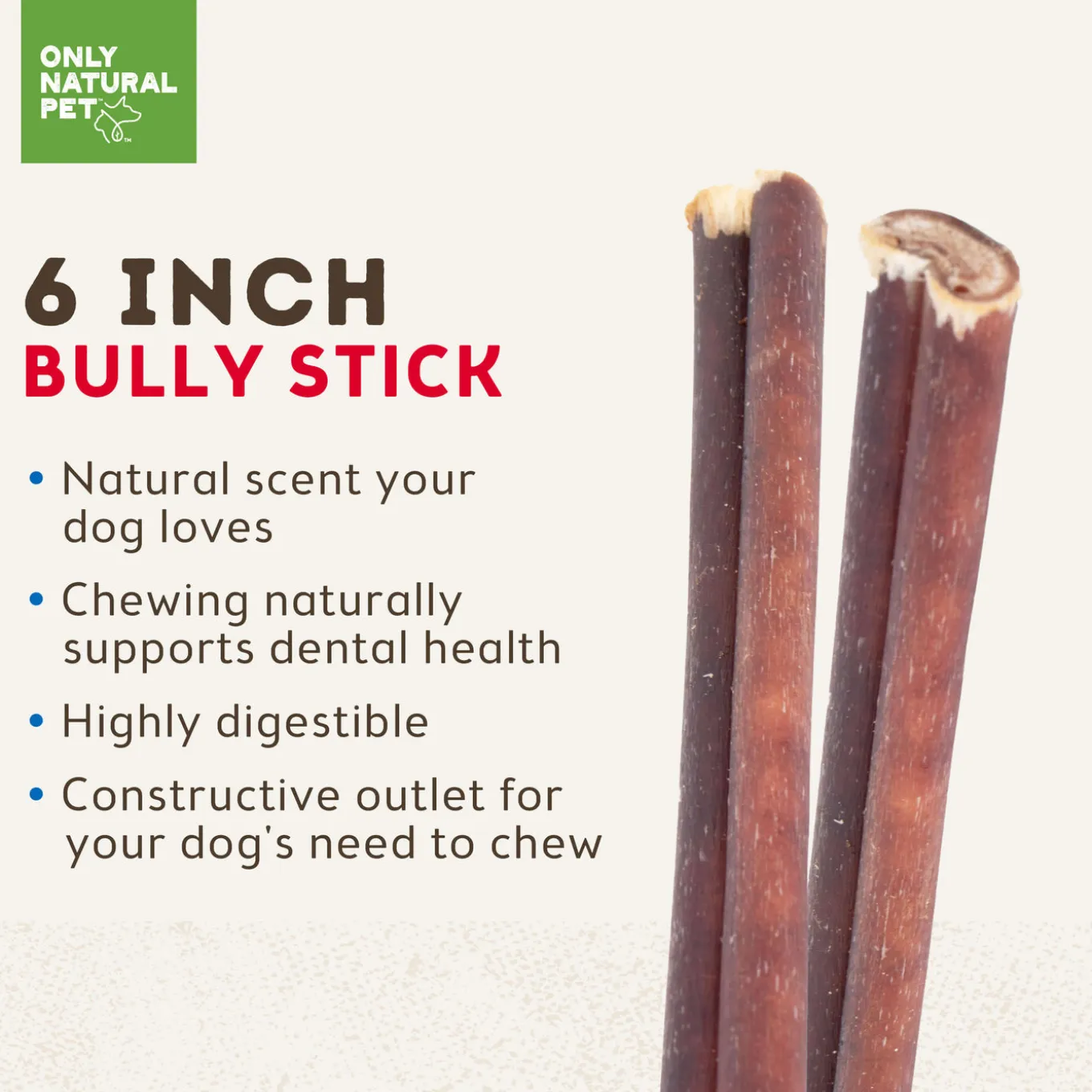 Only Natural Pet Free Range Bully Sticks for Dogs