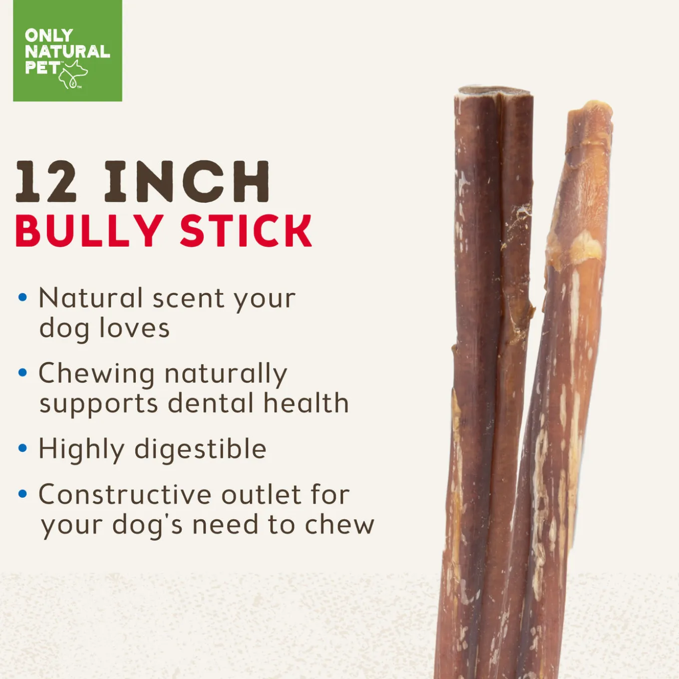 Only Natural Pet Free Range Bully Sticks for Dogs