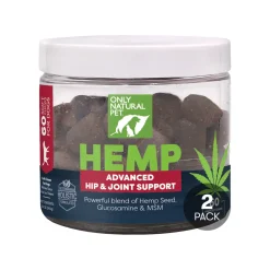 Only Natural Pet Hemp Advanced Hip & Joint Supplement for Dogs 60 Count